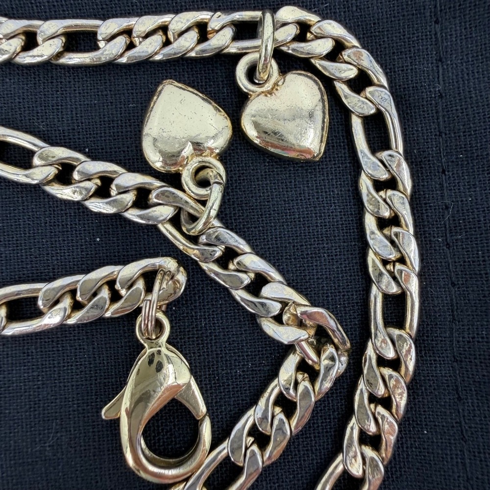Bandolier Phone Case Gold Heart Charm Long Chain Strap Minimalist Chic Handsfree - Picture 2 of 7